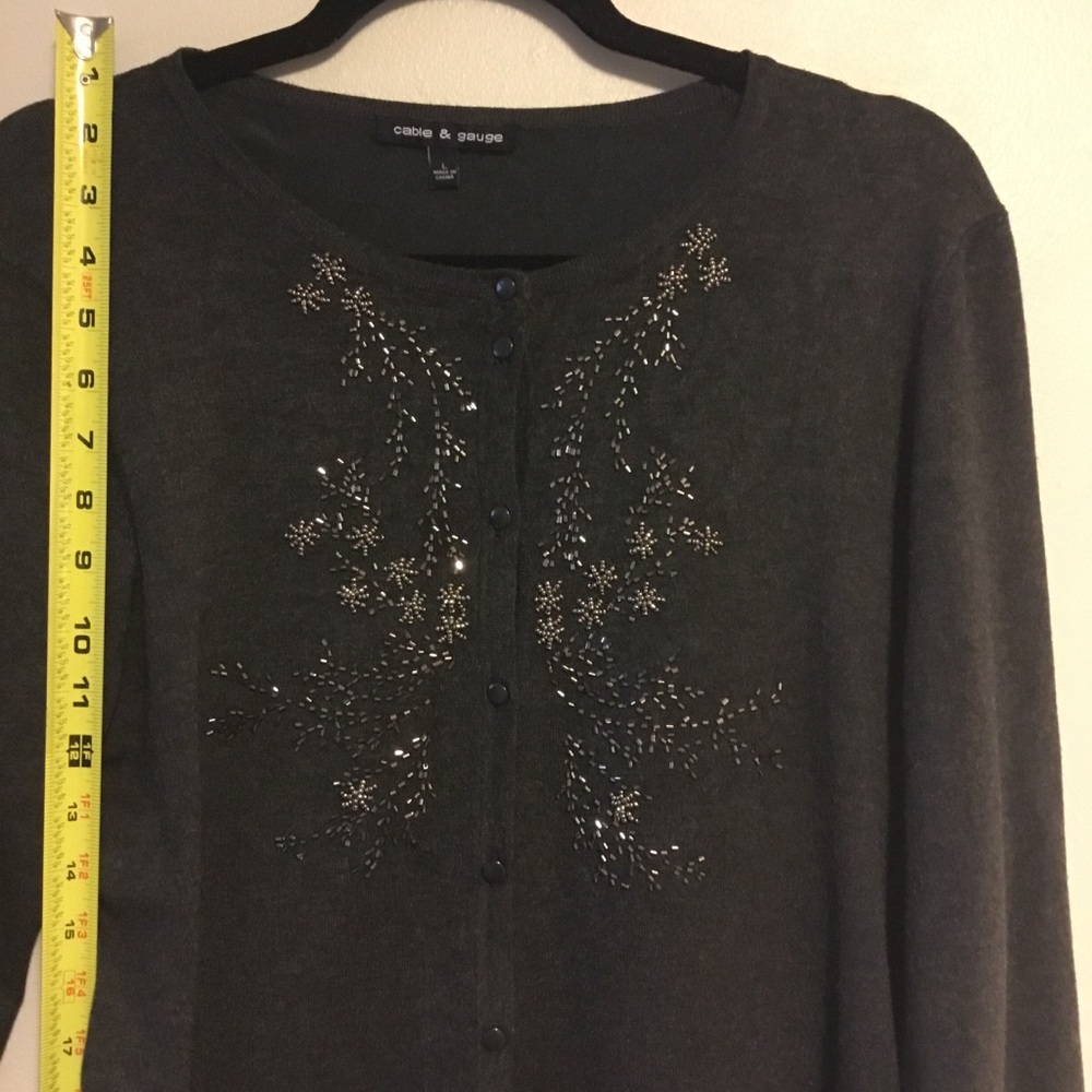 A-6 Gray Sparkle sweater